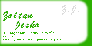 zoltan jesko business card